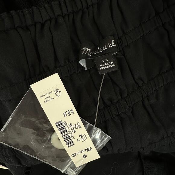 Madewell Sleeveless Wide Leg Jumpsuit 100% Linen Black Pockets Flowy US 12 NWT - Picture 8 of 15